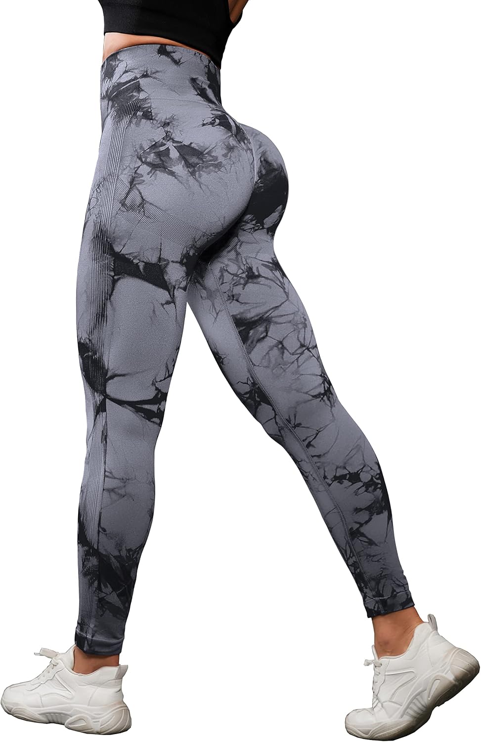 3 Pack Tie Dye Seamless High Waisted Workout Leggings for Women Scrunch Butt Lifting Yoga Gym Athletic Pants