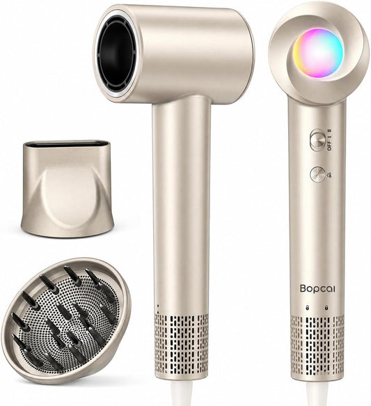 Hair Dryer, 160,000 RPM High-Speed Ionic Blow Dryer with Diffuser for Women