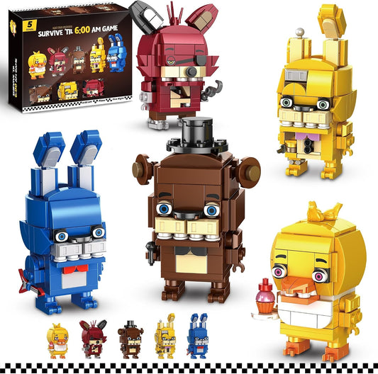 Thcbme Security Breach Building Block Toy, 5 Characters Action Figure, Horror Game Toys Merch Building Set Toy, 988Pcs