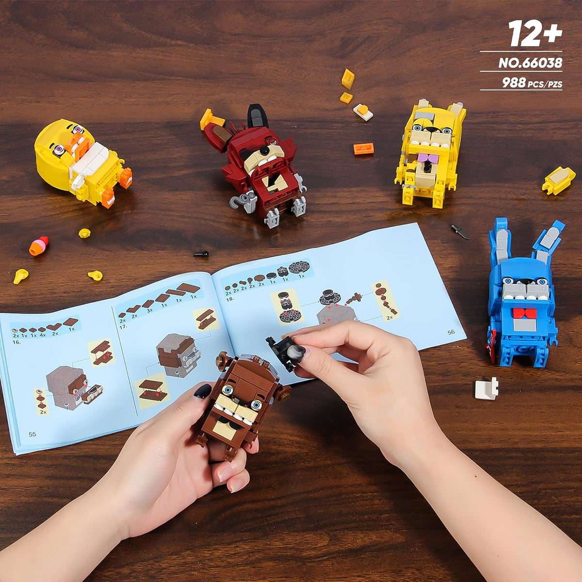 Thcbme Security Breach Building Block Toy, 5 Characters Action Figure, Horror Game Toys Merch Building Set Toy, 988Pcs